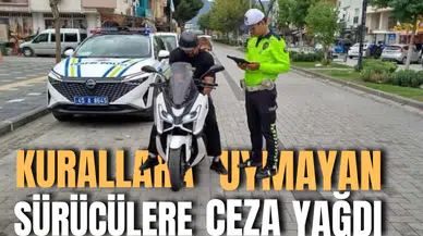 Kurallara uymayan sürücülere ceza yağdı!