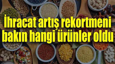 İhracat artış rekortmeni bakın hangi ürünler oldu