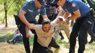 Tatbikatta kendini rolüne kaptıran adam ortalığı birbirine kattı