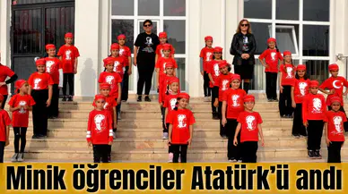 Minik öğrenciler Atatürk’ü andı