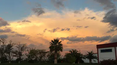 Manisa'da gün doğumunda görsel şölen