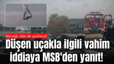 Düşen uçakla ilgili vahim iddiaya MSB'den yanıt! Alındığı ülke de açıklandı