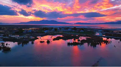 Gün batımı görenleri mest etti