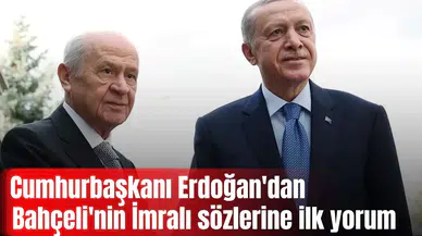 Cumhurbaşkanı Erdoğan'dan Bahçeli'nin İmralı sözlerine ilk yorum