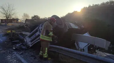 Feci kaza: Tır kontrolden çıktı