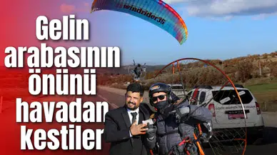 Gelin arabasının önünü gökyüzünden kestiler
