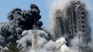 Gazze'yi fırtına vurdu: 22 bina çöktü