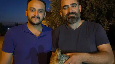 Manisa'da bulduğu yaralı ördeği tedavi ettirdi