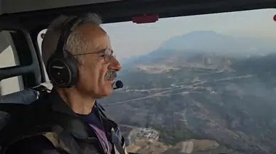 Bakan Uraloğlu, yangın bölgesinde incelemelerde bulundu