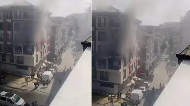 Yangından kurtulmak isteyen iki vatandaş üçüncü kattan betona çakıldı