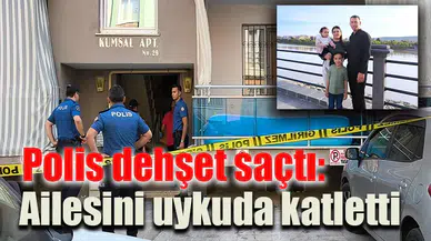 Polis dehşet saçtı: Uyuyan eşini ve 2 çocuğunu öldürdükten sonra intihar etti