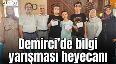 Demirci’de bilgi yarışması heyecanı