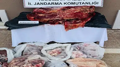 250 kilo mühürsüz sığır eti ele geçirildi