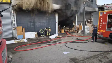 Mobilya atölyesinde çıkan yangın korkuttu!
