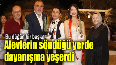 Alevlerin söndüğü yerde dayanışma yeşerdi: Bu düğün bir başka