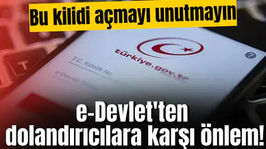 e-Devlet'ten dolandırıcılara karşı önlem! Bu kilidi açmayı unutmayın