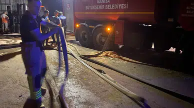 Turgutlu’da korkutan işletme yangını