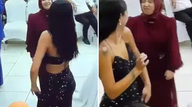 Kızının dans figürleri başörtülü anneyi çileden çıkardı