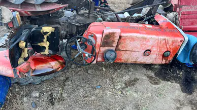 Traktör faciası: 1 ölü, 4 yaralı