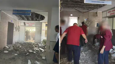 Hastanenin tavanı çöktü