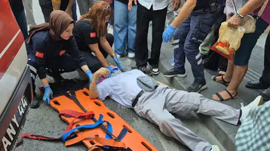 Motosiklet yayaya çarptı: 1 yaralı