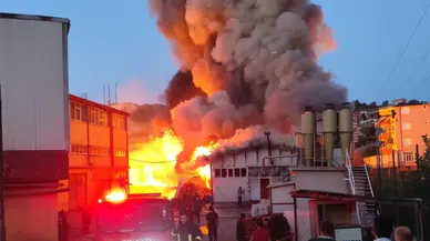 Silah fabrikasında yürekleri ağza getiren yangın