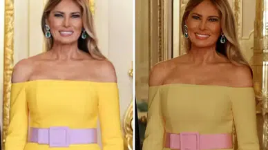 Melania Trump'ın giydiği elbise olay yarattı