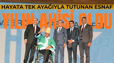 Hayata tek ayağıyla tutunan esnaf yılın ahisi oldu!