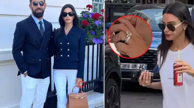 Arda Turan'ın eşinin yüzüğü göz kamaştırdı