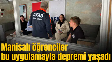 Manisalı öğrenciler bu uygulamayla depremi yaşadı