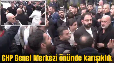 CHP Genel Merkezi önünde karışıklık