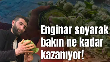 Enginar soyarak bakın ne kadar kazanıyor