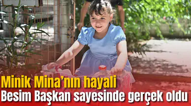 Başkan Dutlulu'dan minik Mina'ya bisiklet sürprizi