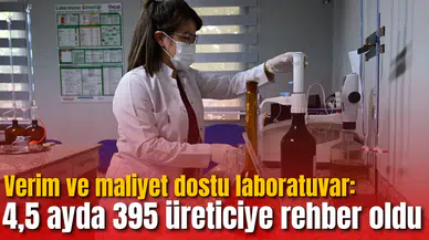 Verim ve maliyet dostu laboratuvar: 4,5 ayda 395 üreticiye rehber oldu