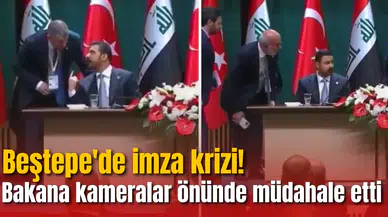 Beştepe'de imza krizi! Bakana kameralar önünde müdahale etti