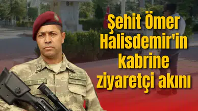 Şehit Ömer Halisdemir'in kabrine ziyaretçi akını
