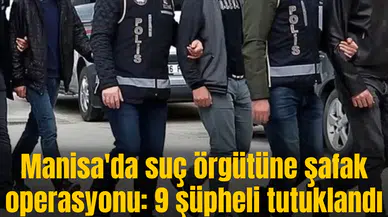 Manisa'da suç örgütüne şafak operasyonu: 9 şüpheli tutuklandı