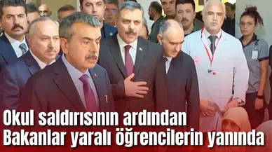 Turgutlu’daki saldırının ardından Bakanlar yaralı öğrencilerin yanında
