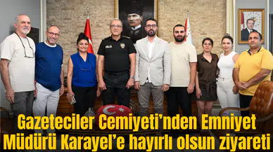 Manisa Gazeteciler Cemiyeti’nden Emniyet Müdürü Karayel’e hayırlı olsun ziyareti