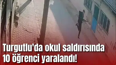 Turgutlu'da okul önünde öğrenci dehşet saçtı!