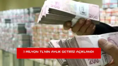 1 milyon TL'nin aylık getirisi açıklandı