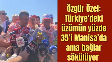 Özgür Özel: Türkiye’deki üzümün yüzde 35’i Manisa’da ama bağlar sökülüyor