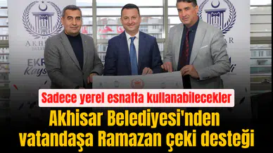 Akhisar Belediyesi'nden vatandaşa Ramazan çeki desteği