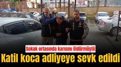 Katil koca adliyeye sevk edildi