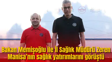 Bakan Memişoğlu ile İl Sağlık Müdürü Zeren Manisa’nın sağlık yatırımlarını görüştü
