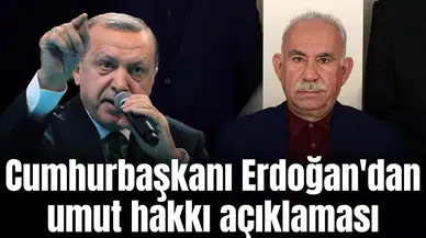 Cumhurbaşkanı Erdoğan'dan umut hakkı açıklaması