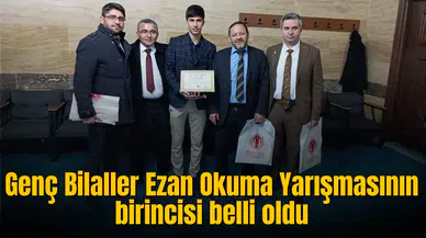 Genç Bilaller Ezan Okuma Yarışmasının birincisi Ramazan Efe Kocatürk oldu