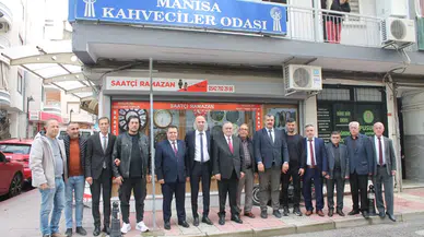MHP’li Erkan Akçay’dan Kahveciler Odası’na hayırlı olsun ziyareti