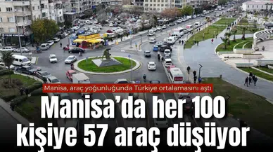 Manisa, araç yoğunluğunda Türkiye ortalamasını aştı