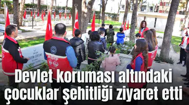 Devlet koruması altındaki çocuklar şehitliği ziyaret etti